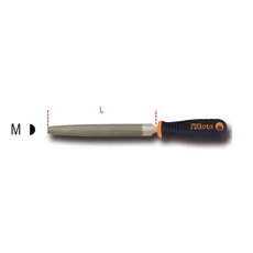 Beta 1719BMD10/M félkerek nagyoló reszelő markolattal, 250 mm
