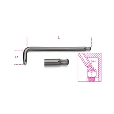 Beta 97BTX/20 hajlított gömbfejű Torx imbuszkulcs, barnított, T20