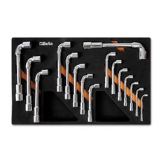 Beta M75 16 részes pipakulcs készlet puha hőformált műanyag tálcán
