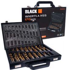 Black 33300 fémfúró készlet, 1-10mm, 170db-os