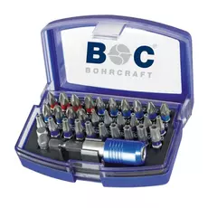 Bohrcraft bitkészlet, PH, PZ és Torx, 1/4&quot;, 32 részes