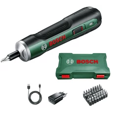 Bosch PushDrive akkus csavarozó töltővel, 32db-os bitkészlettel, 3.6V, 1.5Ah, 5Nm