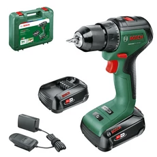 Bosch Universal Drill 18V-EC akkus fúrócsavarozó, 18V, 13mm (2db 2Ah akkuval és töltővel)