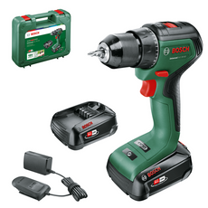 Bosch Universal Drill 18V-EC akkus fúrócsavarozó, 18V, 13mm (2db 2Ah akkuval és töltővel)