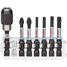 Bosch Impact Control csavarbit készlet gyorsbefogó bittartóval, 50mm, PH-PZ-T, 7db