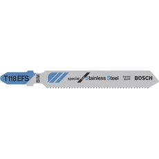 Bosch T118EFS Basic for Stainless Steel dekopírfűrészlap, T-befogás, 83mm, 3db