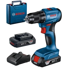 Bosch GSR 185-LI akkus fúrócsavarozó kofferben, 18V, 13mm (2db 2Ah akkuval és töltővel)