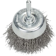 Bosch fazékkefe fúrógéphez, hengeres, nemesacél, hullámos, 0.3x60mm