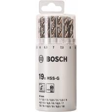 Bosch fémfúrószár készlet, hengeres, HSS-G, 1-10mm, 19db