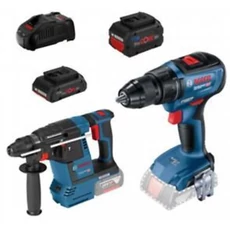 Bosch akkus szerszámgép szett, GSR 18V-50, GBH 18V-26, 18V (4Ah akku, 8Ah akku és töltő)