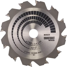Bosch Construct Wood körfűrészlap kézi fűrészgéphez, 150x20mm, 12fog