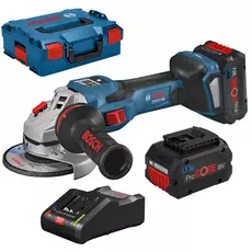 Bosch GWS 18V-15 SC akkus sarokcsiszoló kofferben, 18V, 125mm (2db 8Ah akkuval és töltővel)