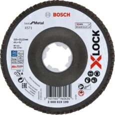 Bosch Best for Metal X571 X-LOCK legyezőtárcsa sarokcsiszolóhoz, hajlított, 125mm, G120