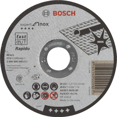 Bosch Expert for Inox Rapido vágótárcsa sarokcsiszolókhoz, egyenes, 125x1mm
