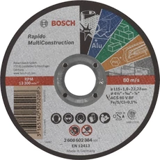 Bosch Multi Construction Rapido vágótárcsa sarokcsiszolóhoz, egyenes, 230x1.9mm