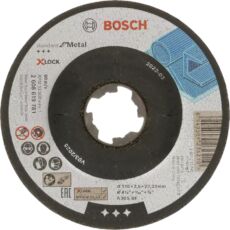 Bosch Standard for Metal X-LOCK vágótárcsa sarokcsiszolóhoz, hajlított, 125x2.5mm