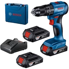 Bosch GSB 185-LI akkus ütvefúró-csavarozó kofferban, 18V (3db 2Ah akkuval és töltővel)