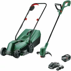 Bosch EasyMower akkus fűnyíró és EasyGrasscut akkus fűkasza, 18V (4Ah akkuval és töltővel)