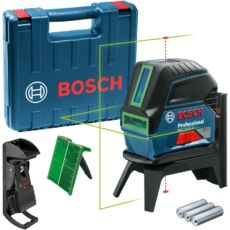 Bosch GCL 2-15 G kombinált lézeres szintező kofferben, zöld, 15m