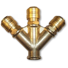 Bradas hármas gyorscsatlakozó rézből, GW 3/8&quot;