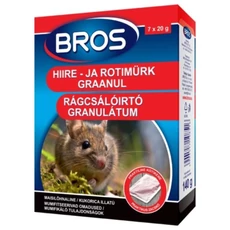 Bros rágcsálóirtó granulátum 29ppm (7X20 g)