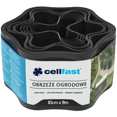 Cellfast ágyásszegély, hullámos, fekete, 9mx10cm