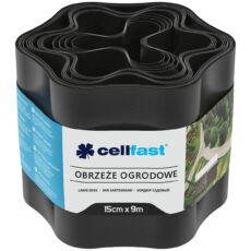 Cellfast ágyásszegély, hullámos, fekete, 9mx15cm