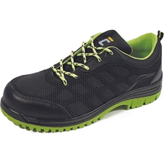 Cerva Issey Black Yellow MF munkavédelmi cipő, fekete-zöld, 46