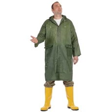 Cerva Irwell hosszított esőkabát kapucnival, PVC, zöld, XL