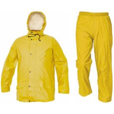 Cerva Siret esővédő öltöny poliuretán bevonattal, sárga, 3XL
