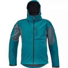 Cerva Dayboro softshell dzseki levehető kapucnival, petrol kék, XL