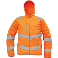 Cerva Montrose láthatósági kabát kapucnival, bélelt, narancssárga, 4XL