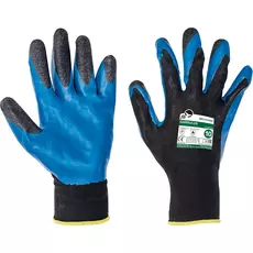 Cerva Free Hand Garrulus védőkesztyű, PES-latex, kék-fekete, 8