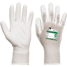 Cerva Free Hand Whitethroat védőkesztyű, nylon, PU mártással, fehér, 6