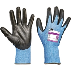 Cerva Free Hand Bonasia VAM védőkesztyű, vágásbiztos, PU, kék-fekete, 6