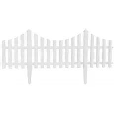 Chomik kerti kerítés, műanyag, fehér, 60.5x32.5cm, 4db