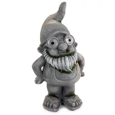 Chomik kerti dekor figura, napelemes, törpe, 23x15x40cm