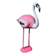 Chomik flamingó dekoráció, műanyag, 60x22x93cm