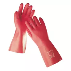 DG Tachov Standard PVC kesztyű, 35cm, piros, 9.5