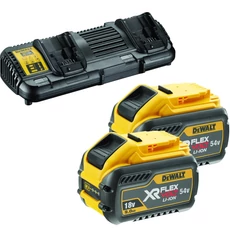 DeWalt DCB132X2 XR Flexvolt akku szett, 18-54V (2db 9Ah akku, 1db dual töltő)