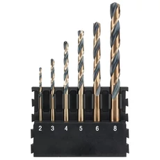 DeWalt DT70828 fémfúró készlet tartóban, hengeres szár, 2-8mm, 6 részes