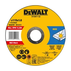 DeWalt Vágótárcsa, Inox, 125x1.0x23mm