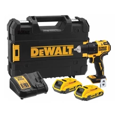 DeWalt DCD800P2T Akkus fúrócsavarozó, kefementes, 2x4.0Ah akkuval és töltővel