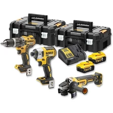 DeWalt DCK384P2T XR akkus gépszett, 18V (3gép, 2db 5.0Ah akkuval és töltővel)