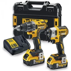 DeWalt DCK268P2T XR akkus gépszett, 18V (2 gép, 2db 5.0Ah akkuval, töltővel)