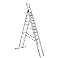Alumínium kitolható kétágú létra, 3x14 fokos, 150kg Alumínium kitolható kétágú létra, 3x14 fokos, 150kg