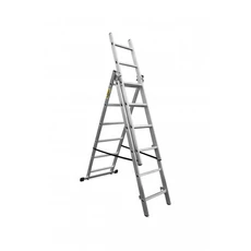 Alumínium kitolható kétágú létra, 3x6 fokos, 270cm Alumínium kitolható kétágú létra, 3x6 fokos, 270cm