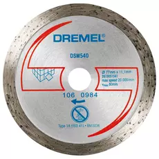 Dremel DSM540 gyémánt vágókorong csempéhez, 77mm