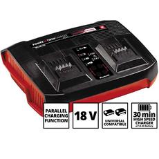 Einhell Power X-Change TWIN dupla férőhelyes akkutöltő, 18V, 3A
