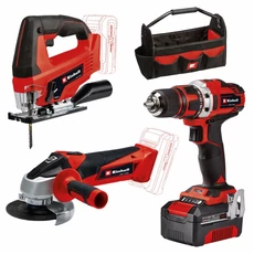 Einhell TE-TK 18/3 Li Kit (JS+CD+AG) akkus szerszámgép szett, 1x4.0Ah akkuval és töltővel